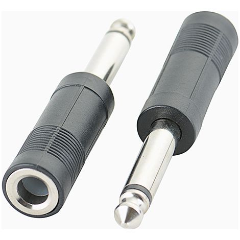 6,35-mm-Stecker auf Buchse Mono-Audio-Verlängerungsadapter für Verstärker und Mikrofone 6,5-mm-Stecker auf Buchse Verlängerungsbuchse. (1/5)