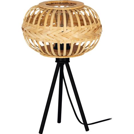 EGLO Tischleuchte 43865 Holz natur, für E27, max. 40 W (1/5)