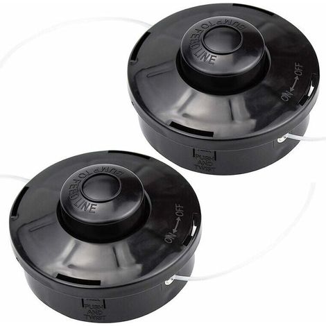 2er-Pack Universal-Nylon-Freischneiderkopf, Ersatzspule, Trimmerkopf M10 x 1,25 für Benzin-Freischneider (1/4)
