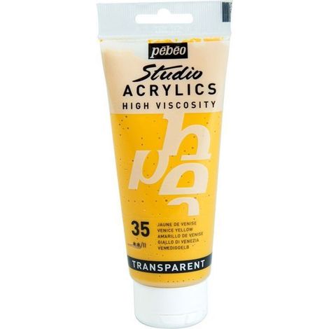 Peinture Acrylique - Pébéo - Studio - Jaune de Venise - 100 ml - Satiné (1/3)