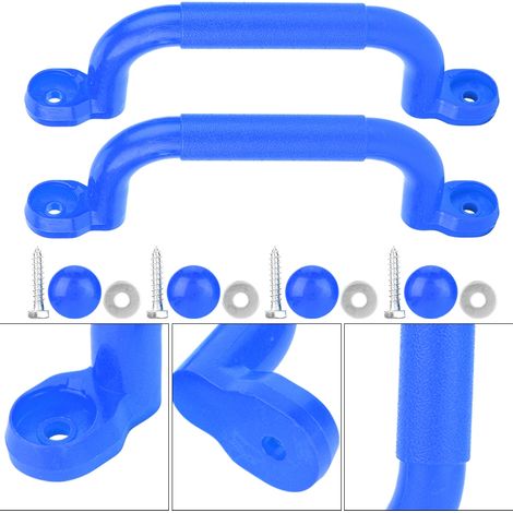 Poignées antidérapantes pour balançoire d'enfant - Accessoire sécurisé jeu extérieur - Bleu