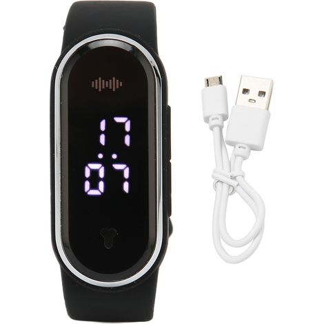 Bracelet Anti Moustiques Ultrasonique - Répulsif Électronique avec LED et Décharge Automatique - Noir (1/5)