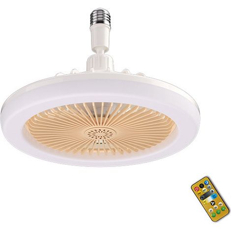 Lámpara colgante con ventilador y aromaterapia, casquillo E27, control remoto, temperatura de color regulable, temporizador y 3 velocidades de viento (1H/2H/4H).