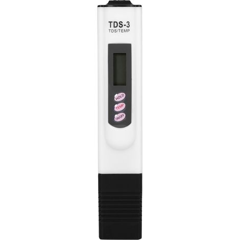 TDS-Messgerät, Wassertester, Filterreinheitsmessgerät, Wasserqualitätsprüfstift 0–9999 ppm, tragbar, EMP/PPM (Weiß) (1/4)