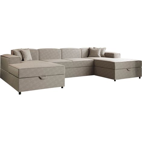 Sofá rinconero Clovis 115, Coral 50, Función de descanso, Almacenaje, 320x166x79cm, 0