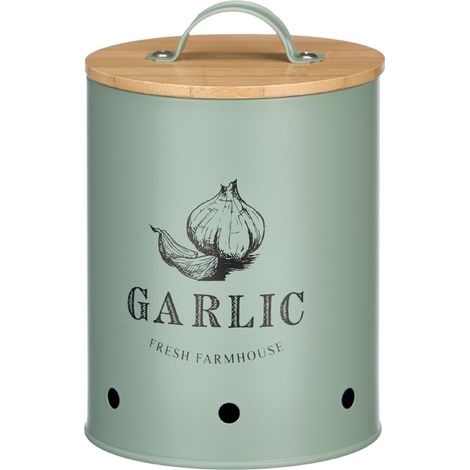 Dose mit cremiger Minze und Knoblauch, inklusive Bambusdeckel (1/5)