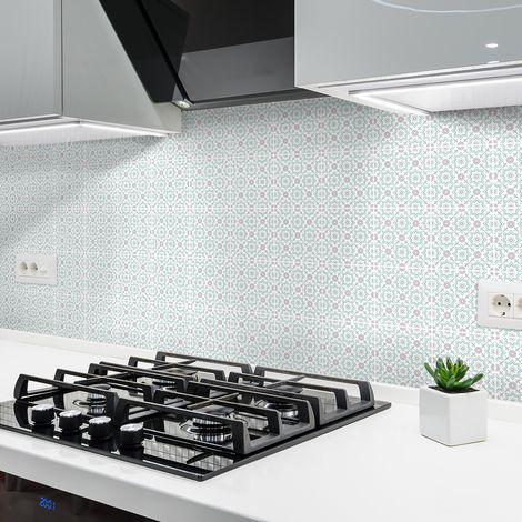 Sticker Mural Carrelage adhésif Cuisine Salle de Bain - 60 STICKERS CARRELAGES AZULEJOS THIANA - 60stickers20x20cm (1/5)