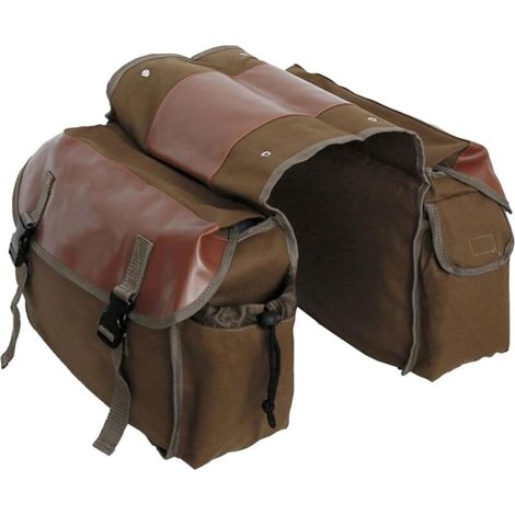 Sac de Vélo Rétro Sacoche Porte-Bagages Sac Double de Siège Arrière pour Vélo Moto