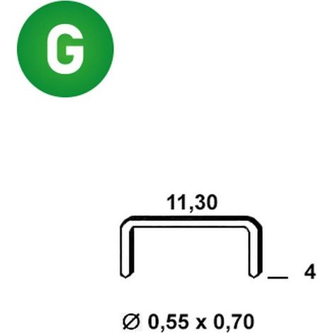 10 000 Agrafes Galvanisées Vx-04 - 11.30x4x0.55x0.7 mm - D-Work