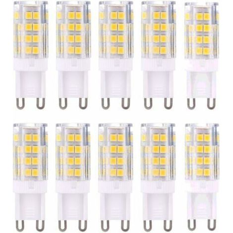 G9 LED Lampe Ampoules, Blanc Chaud 3000K 5W Lumiere équivalent aux ampoules halogènes de 40 W 420 lumens not dimmable, lot de 10 (1/4)