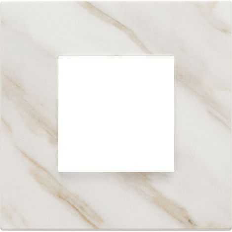 VIMAR - 22642.51 Assiette 2M Blanc Calacatta
