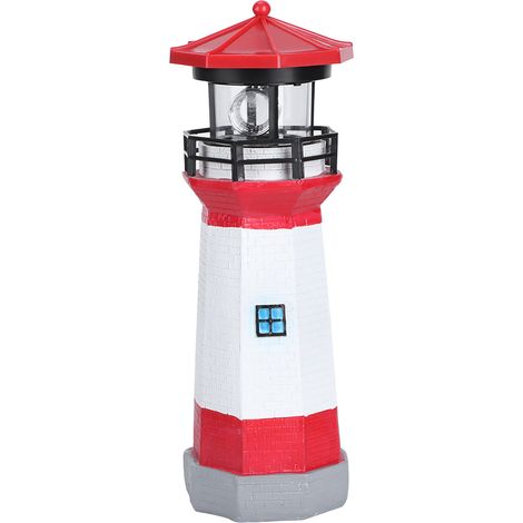 Solarbetriebene, drehbare LED-Außenleuchte, Landschaftslampe für Garten und Hof, Dekoration, weißes, rotes und weißes Licht (1/5)