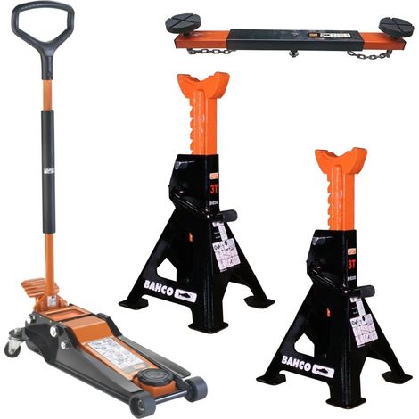 Bahco – Cric extra bas 3T – Hauteur d'entrée 90mm – Hauteur de levage 552mm – Pédale extra large – Compatible avec traverse BH1CB1000 et chandelles BH33000 (1/5)