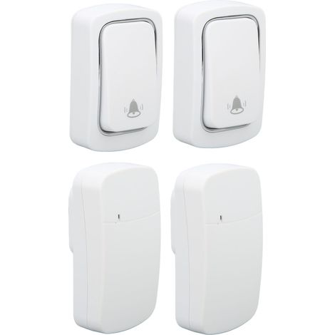 Sonnette sans fil autonome, étanche IP68, longue portée, pour la maison ou l'appartement, prise américaine (100-230 V CA). (1/5)