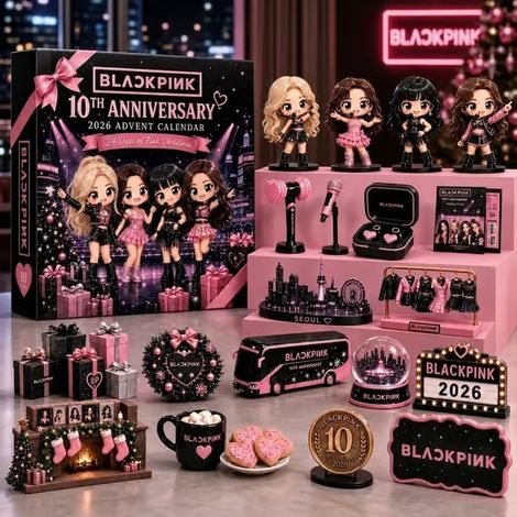 Calendrier de l'Avent 2026 des groupes K-pop, boîte surprise en acrylique avec 24 compartiments (1/5)