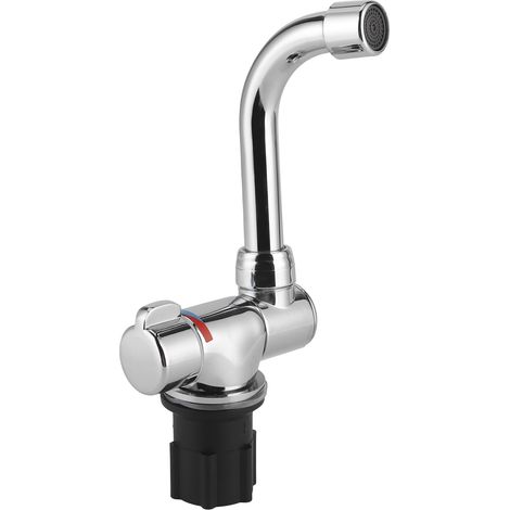 Mélangeur robinet fileté G1/2, sortie eau chaude froide, rotation 360° pour camping-car, caravane, cuisine et salle de bain (1/5)