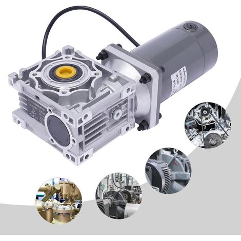 120W Schneckenradreduktionsmotor Großes Drehmomentmotor DC 12V Schneckenradkasten 50K verstellbarer Gangmotor Elektrogetriebsmotor Verringerungsverhältnis: 1:50 (1/5)