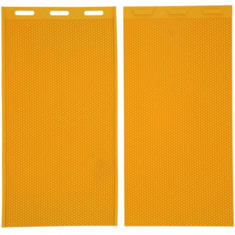2pcs 5.4mm Beeswax Press Mold Rubber Comb Base Sheet Beekeeping Accessory Yellow (1/5)