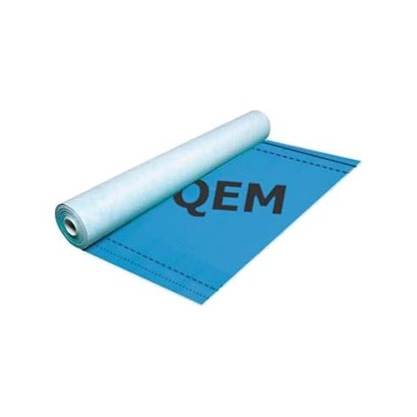 QEM – Ecran sous toiture pare-pluie HPV HygroV+ light 90g/m² – Long 50m – Résistance UV 3 mois – Pose sur support continu et discontinu