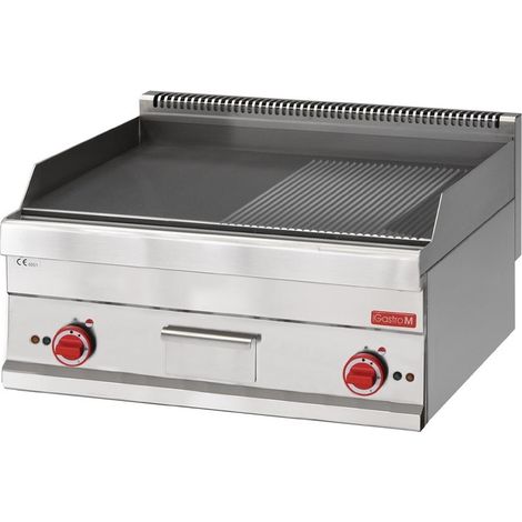 Plancha Electrique Professionnelle Demie Lisse Demie Rainurée - 9 kW - Gastro M