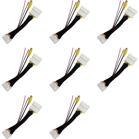 Cable adaptador convertidor de cámara de marcha atrás RCA de 8 pines para coche (2, 3 y 6) para CX-5, Demio, Axela Roadster, MX-5 y Miata. (1/5)