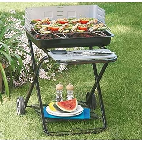 Barbecue Carbonella Acciaio Pieghevole Grigliate Carne Giardino Esterno Terrazzo (1/3)