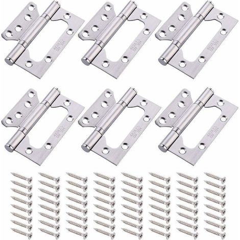Cerniere per Porte 6 Pezzi Cerniere in Acciaio Inossidabile 304 Cerniera Pieghevole da 4 Pollici Cerniera a Sfera con 16 Viti Cerniera per Mobili Domestici (1/5)