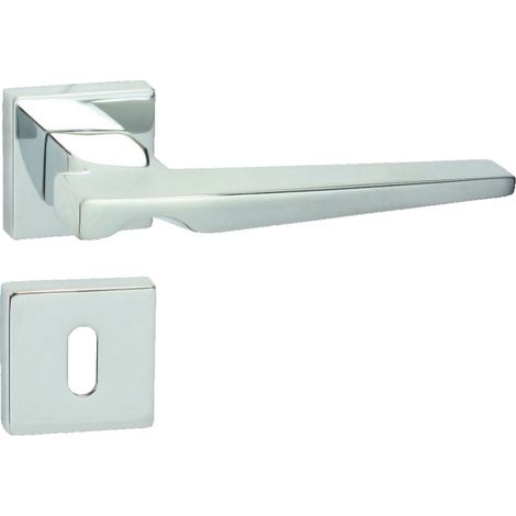 DOMINO Poignée de porte VERTIGO QR M6 BB Poignée avec rosace BB pour clé Chromé brillant (1/5)