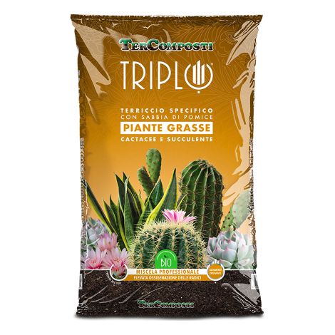 Tercomposti TRIPLO PIANTE GRASSE Terra Terriccio substrato specifico 20 LT
