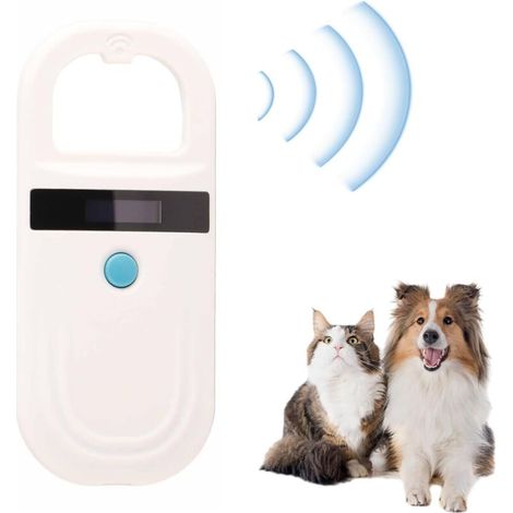 Lecteur d'identification d'animal de Compagnie, Emid lecteur Portable Animal, 134.2KHz Lecteur de Puce pour Animaux,lecteur puce animaux, lecteur Portable Animal-Crezuo