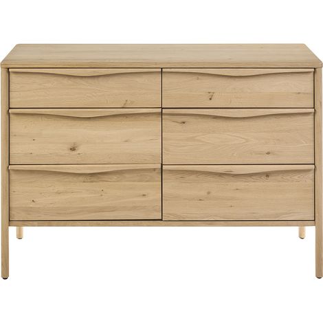 Mueble de baño de madera de roble macizo L120 cm MARIN (1/5)