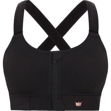 SOUTIEN-GORGE DE SPORT SHEFIT NOIR + OR MAINTIEN MOYEN RÉGLABLE 3XL (1/5)