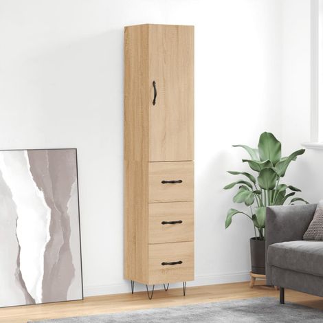 Highboard Sonoma-Eiche 34,5x34x180 cm Holzwerkstoff (1/5)