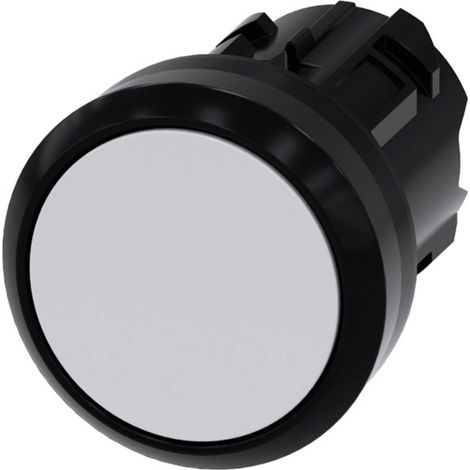 Siemens 3SU10000AB600AA0 3SU1000-0AB60-0AA0 Bouton-poussoir actionneur plat, collerette plastique bl (1/2)