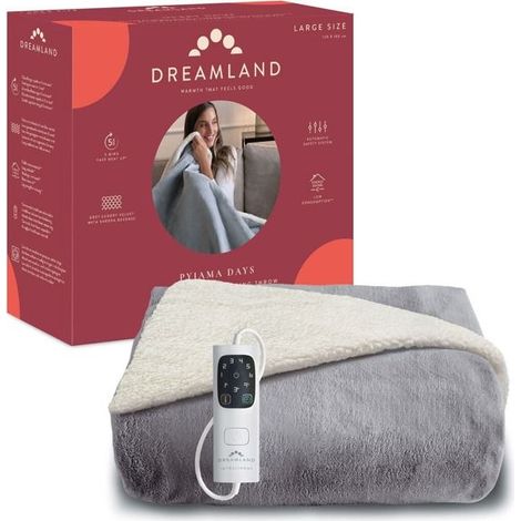 Dreamland Pyjama Days Heizdecke Polarfleece und Sherpa 6T150 W 160X120
