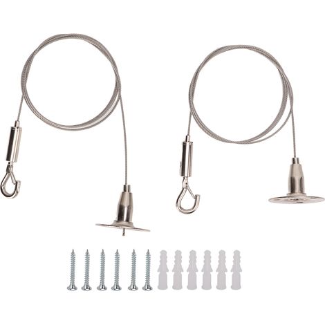 30 kg Edelstahlseil mit Haken zum Aufhängen von Bildern und Postern (1/5)