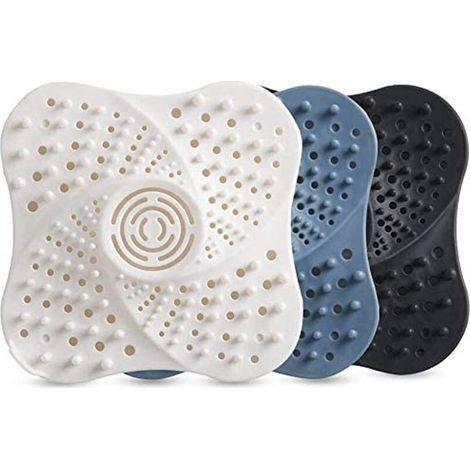 Lot de 3 crépines de douche avec filtre à cheveux et filtre de vidange (1/5)