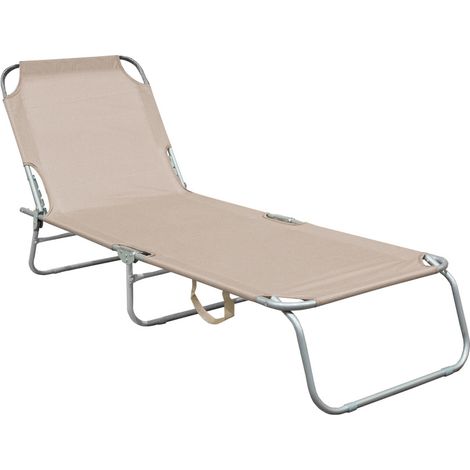 Aga Klappbarer Garten-Liegestuhl MR4255-Beige (1/5)