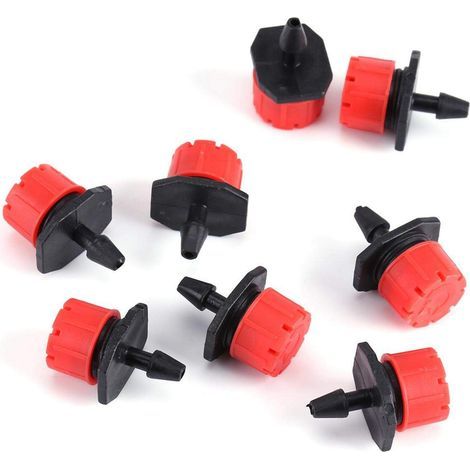 Dripper d'irrigation, 50/100/150 pièces réglable Jardin Irrigation arrosage Flux goutteur arrosage Goutte à Goutte pour Plantes Fleurs Grand Jardin Outil d'irrigation(100) (1/2)