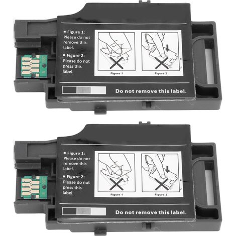 Irovami Lot de 2 boîtes de récupération d'encre usagée pour imprimantes WF 100, WF 100W, PX, S05B, S05W, C13T295000 et T295000 (1/5)