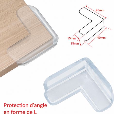 Protection d'Angle en L Transparente Épaissie en Silicone avec Adhésif 3M Sécurité Bébé Meuble Table 15 g – Livraison gratuite