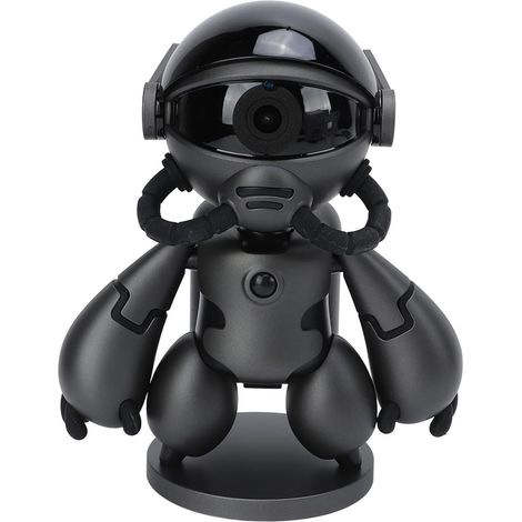 Caméra de sécurité à la maison, 1080p intérieur wifi chien caméra bébé moniteur belle forme de robot avec détection de mouvement, vision nocturne infrarouge, voix bidirectionnelle, contrôle APP, PTZ, (1/5)
