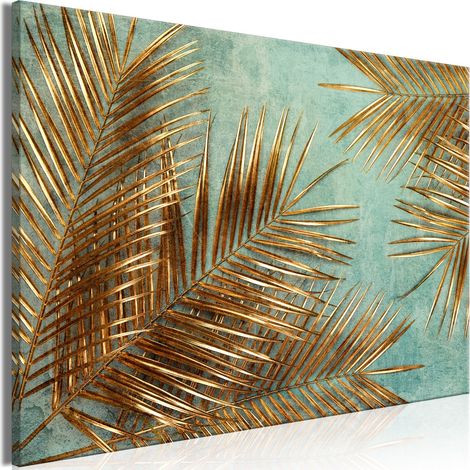 Tableau Sunny Palm Trees (1 Part) Wide - 90 x 60 cm (1/4)