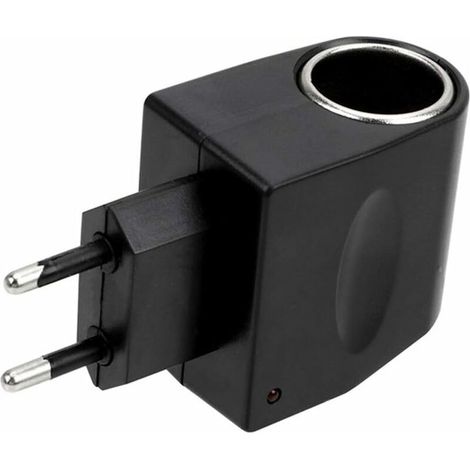 Convertisseur De Puissance De Voiture 220V à 12V,Adaptateur Secteur Allume-Cigare De Voiture Pour Alimentation Onduleur AC à DC Pour Voiture Van Camion éLectrique,RéGlementations EuropéEnnes (1/5)