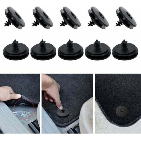 Clips antidérapants pour tapis de voiture – Lot de 10 pièces en plastique résistant, fixation sécurisée et facile