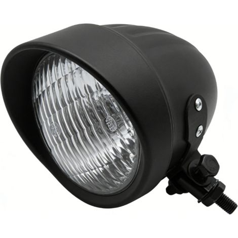 Phare moto vintage, faisceau haut et bas, coque métallique, étanche pour la plupart des lentilles rétro noires et blanches (1/5)