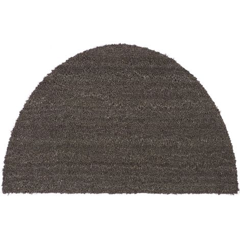 Paillasson 100% Coco antibactérien demi-cercle 50 x 100 cm gris (1/5)