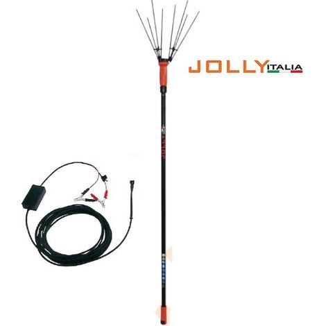 Abbacchiatore a batteria V34 Jolly Italia, con Asta Fissa, Cavo Alimentazione 12V