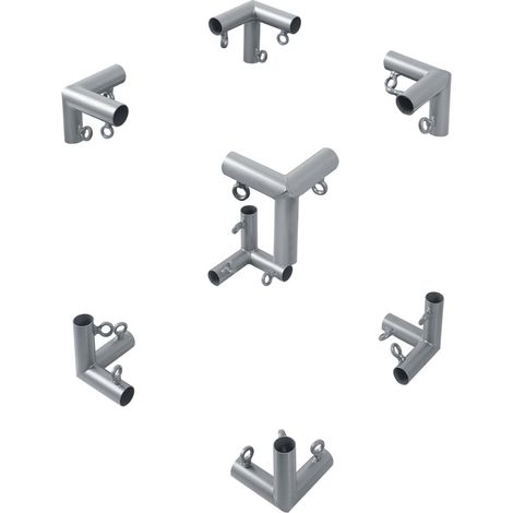Lot de 8 Raccords Métalliques pour Structure de Serre, 26mm Connecteurs d'angle pour Abri de Jardin, Treillis de Raisin, Écran Solaire (1/5)