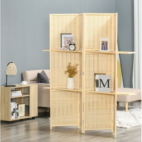 Paravento divisorio pieghevole in bambù 180x180 cm OKMYHOME (1/3)